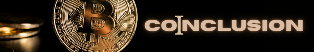 banner with text coin + clusion, implying conclusion