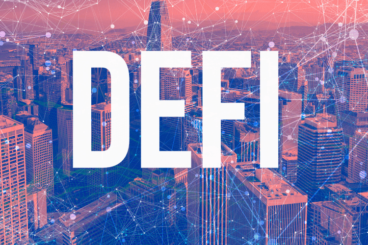 New York city interconnected with DEFI written over it