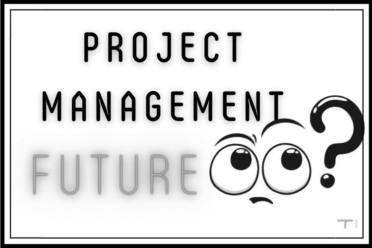 project management future banner with thinking face and question mark 