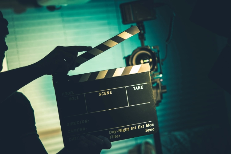 Video Production Management Slate written roll scene take for action cut
