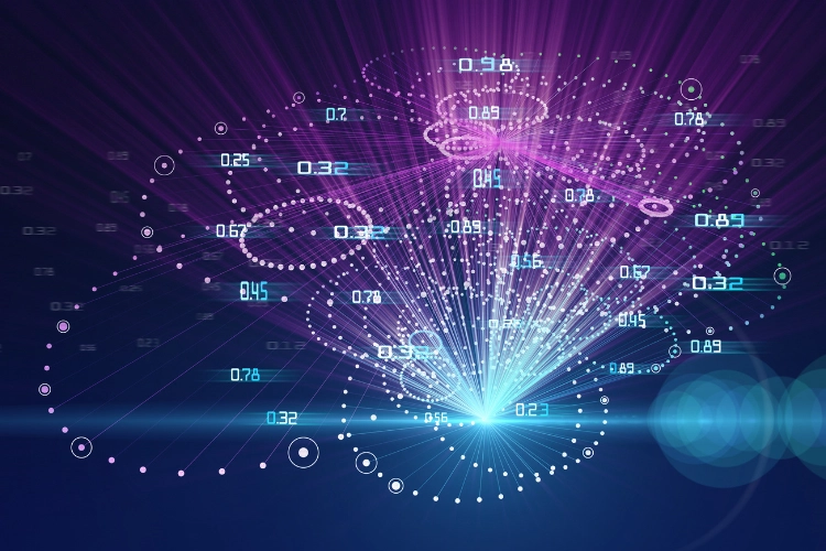 Various Data Mixed with Mixed Colors 