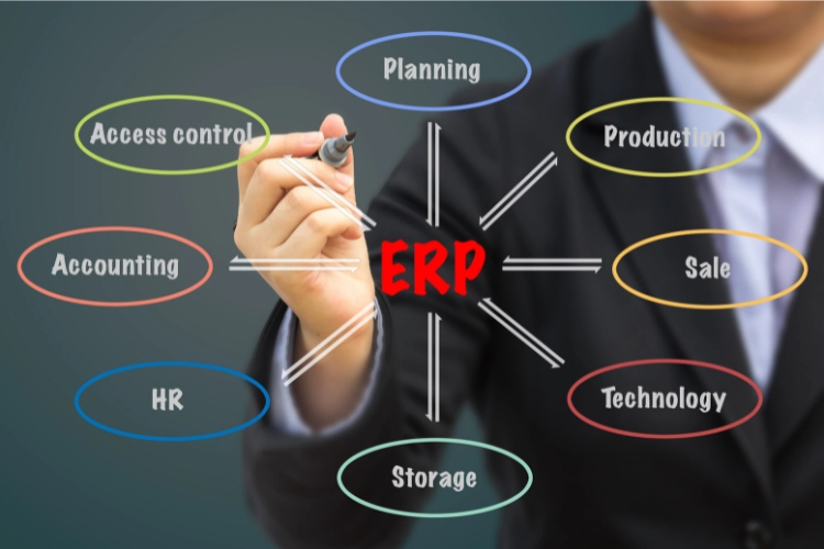 functions of erp in form of diagram