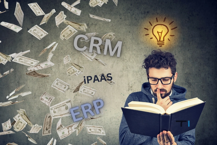man thinking on how to integrate CRM and ERP