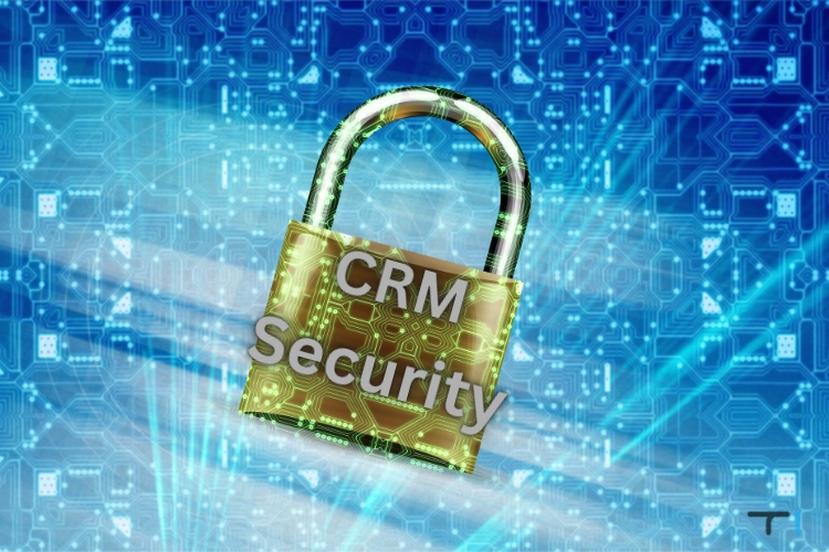 golden color lock with CRM Security