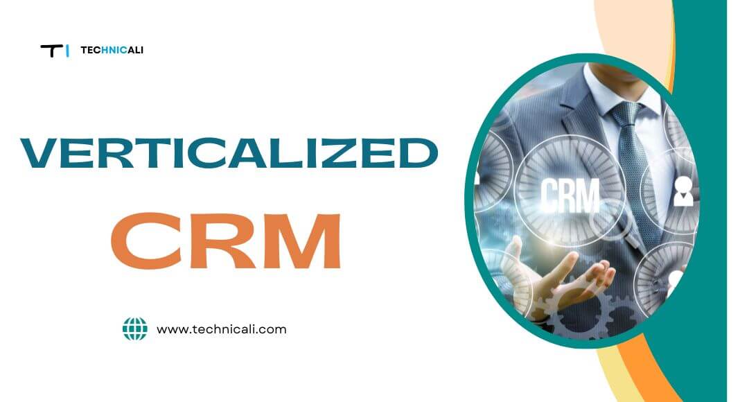 A business person hold the transparent icons with crm title represent the verticalized crm