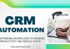 The Future of CRM Automation: Streamlining Sales, Marketing, and Customer Support CRM automation concept showing optimized workflows for productivity and cost reduction with business dashboard